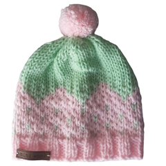 Gorro ARTESANAL MONTAÑA ROSA Y AGUAMARINA