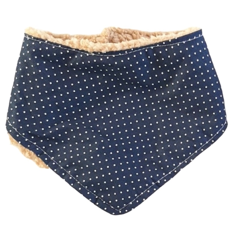 Bandana de abrigo con corderito LUNARES AZUL