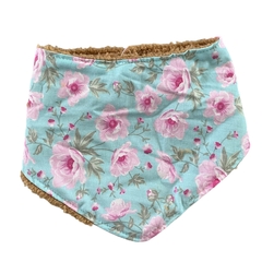 Bandana de abrigo con corderito FLORES TURQUESA