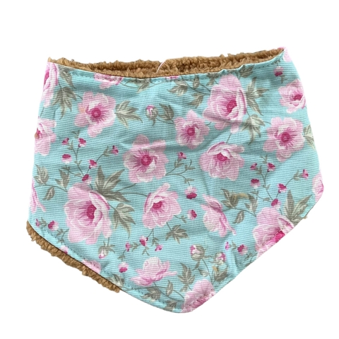 Bandana de abrigo con corderito FLORES TURQUESA