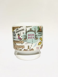 Mate de cerámica Mapa Mendoza - comprar online