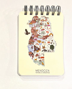 Libreta Lisa A6 anillada Mapa Mendoza
