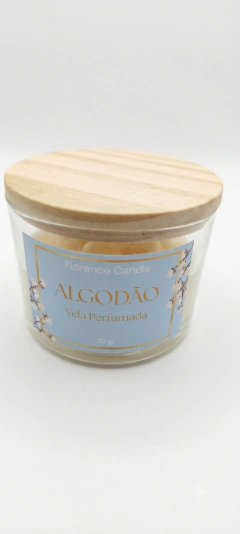 Vela Algodão com flor - Florence Candle Aromas para Ambiente