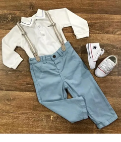 Conjunto Body e Calça com Suspensório 11732 Tam M - Paraíso