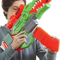 Lança Dardos Eletrônico Nerf Dino Rex-Rampage com 20 Dardos Oficiais Nerf - F0808 - Hasbro - comprar online