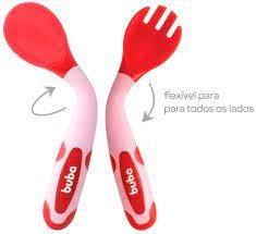 Kit Talheres Flexível e Termossensível Buba - Rosa - comprar online