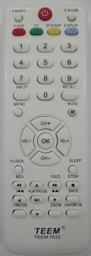 Controle Remoto Tv Buster Teem 7022 / Co 1134 / Lhs 2117