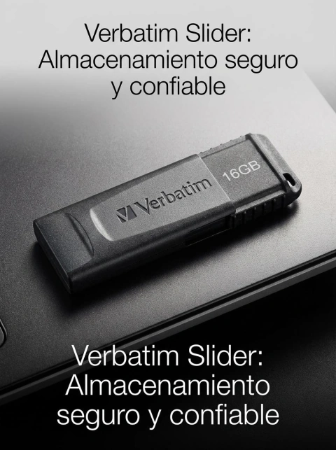 Pendrive Verbatim 16gb Usb Negro Retráctil Alta Velocidad