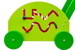 Carrito Caminador De Madera Con Actividades - Chanchitos Pochocleros