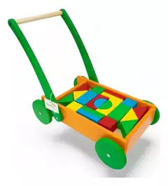 Carro Caminador Empuje Grande Con 40 Bloques De Madera - comprar online