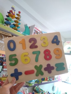 Encastre Números de Madera