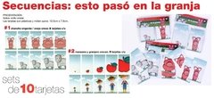 Tarjetas Plasticas Secuencias La Granja