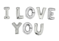 I LOVE YOU PLATEADO - 14 PULGADAS - comprar online