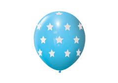 12 PULGADAS PERLADO CELESTE ESTRELLA BLANCAS