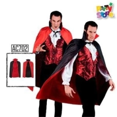 CAPA DISFRAZ REVERSIBLE NEGRO/ROJO 80cm