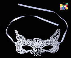 ANTIFAZ DE ENCAJE GATITA *BLANCO*