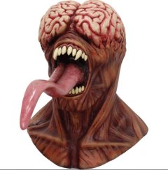 Máscara de látex de lujo de Licker (Resident Evil) con cuello