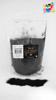GLITTER BOLSA 1 KG NEGRO PROFUNDO