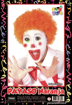 PELUCA PAYASO NARANJA