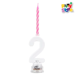 VELA NUMERO LUMINOSO LED N 2 con 4 velitas en internet