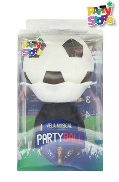 PARTYBALL PELOTA VELA DE CUMPLEAÑOS NEGRA Y BLANCA