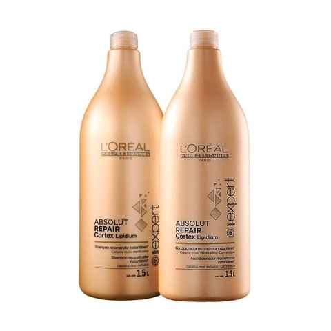 Kit Loreal Professionnel Absolut Repair Cortex Lipidium Shampoo 1500ml + Condicionador 1500ml