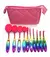 Set 10 Pinceles Ovales Profesional + Neceser Rosa O Violeta - comprar online