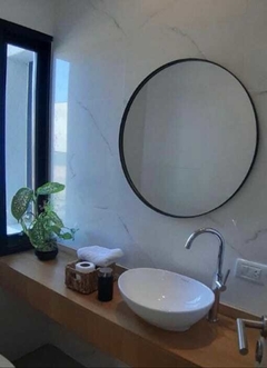 Espejo de hierro (80 cm negro) - tienda online
