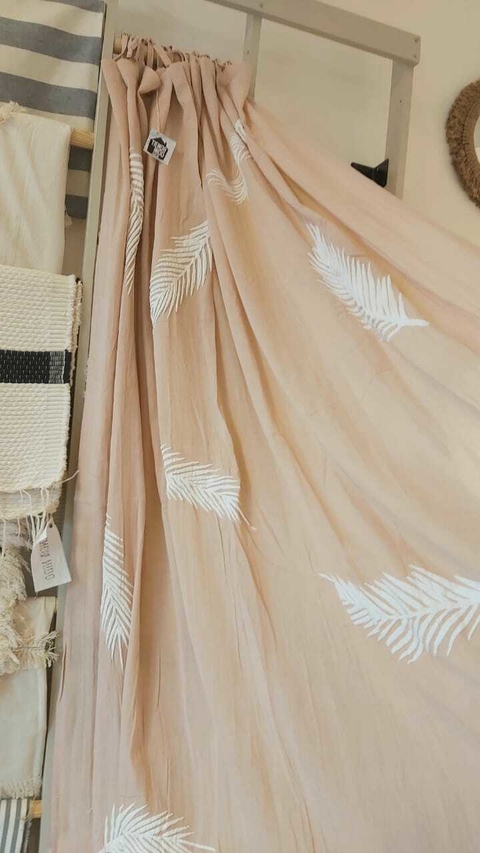 Cortina de baño estampada (rosa viejo)