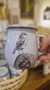 Tazón bombé enlozado (Hornero - blanco)
