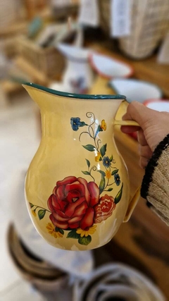 Jarra bombé (Rosas - amarilla)