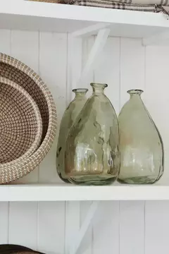 Florero vidrio reciclado (mediano) - comprar online