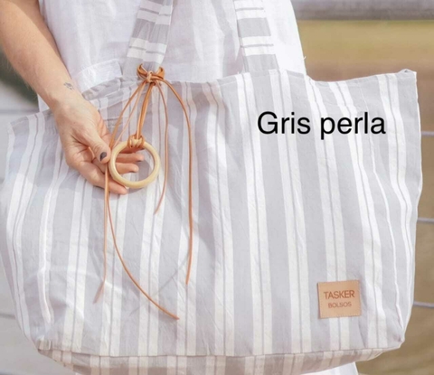 Bolso tusor Gris perla