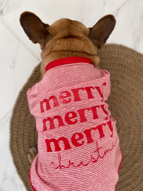 Remera para perro Rayada Merry