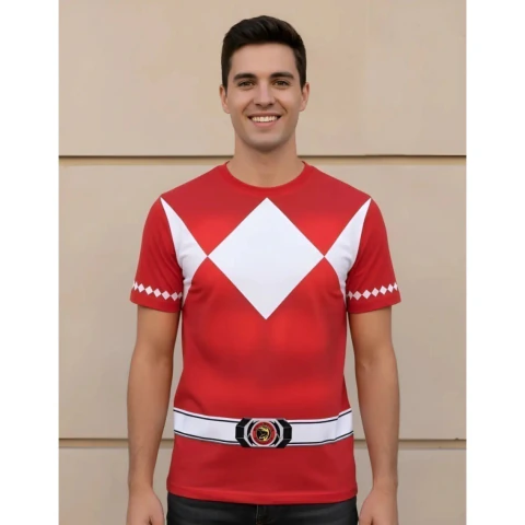 Camiseta Power Rangers Manga Curta Dry Fit do Infantil ao Adulto - 6 Cores