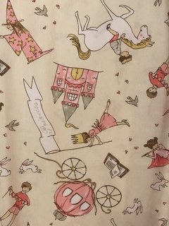 Pijama Menina Longo Tricoline Castelo Rosa - comprar online