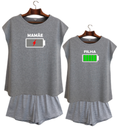 Pijama Feminino Curto Bateria MAMÃE - loja online