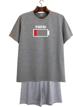 Pijama Masculino Curto Bateria PAPAI