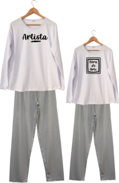Pijama Feminino Longo MÃE ARTISTA na internet