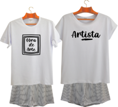 Pijama Feminino Curto MÃE ARTISTA na internet