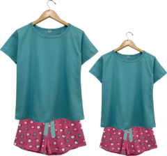 Pijama Menina Curto CORAÇÃO - comprar online