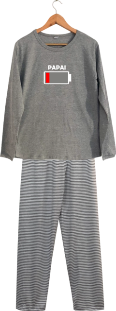 Pijama M,asculino Longo PAPAI BATERIA