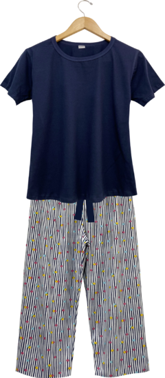 Pijama Feminino Capri POÁ LISTRADO