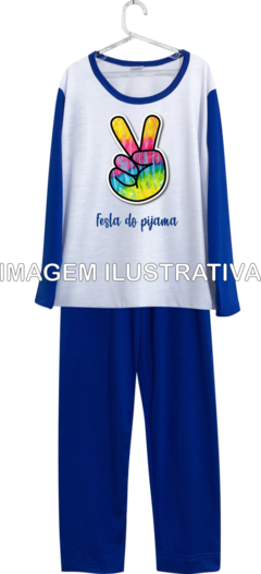 Kit 12 Pijamas Longos Infantil Personalizados Festa do Pijama - comprar online