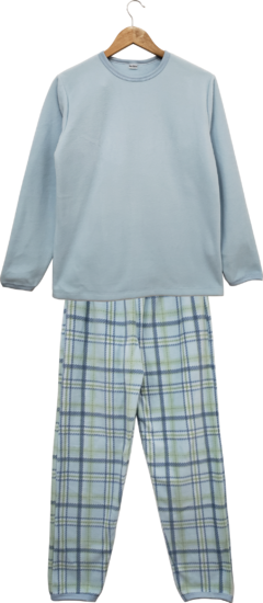 Pijama Menino Microsoft Xadrez Azul