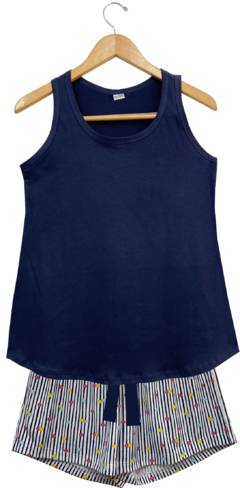 Pijama Feminino Curto Regata POÁ LISTRADO
