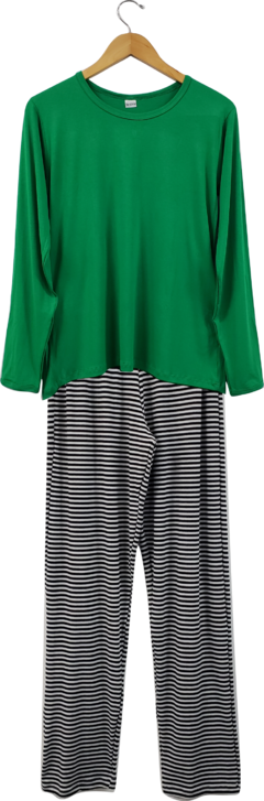 Pijama Feminino Longo Viscolycra Verde
