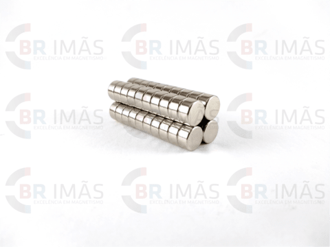 Imã Neodímio N35 Ø8x4mm - Disco