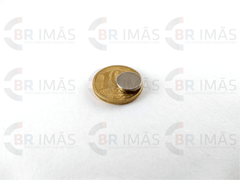 Imã Neodímio N35 Ø10x2mm - Disco na internet