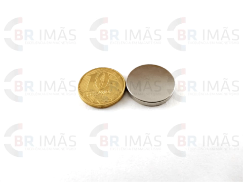 Imã Neodímio N35 Ø20x3mm - Disco - Br Imãs